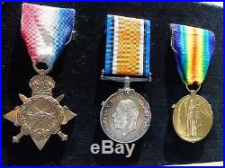 Ww1 British Officers Casualty Medals Framed Bedfordshire Regiment Died Of Wounds