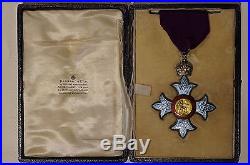 WW1 British CBE Commander Of The Order Of The British Empire Medal with Case