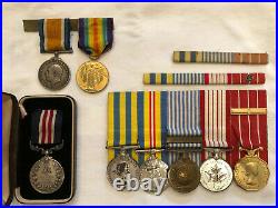 WW1 British & CND military medals For Bravery in The Field & Korean conflict UN