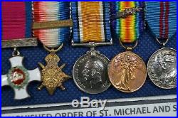 WW1 British Canadian DSO Order Of St Michael Miniature Medal Group MID