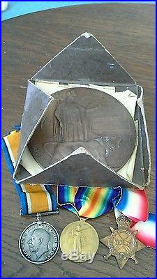 WW1 British Death Plaque Bronze/ original envelope/medals Ferra Heathcote Watson