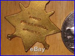 WW1 British Group Medal 1914 Mons Star Trio named to 4th Middlesex Regiment
