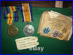 WW1 CANADIAN MEDALS Canada Pvt. Jones- with original mailing box/stamps-1922