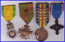 Ww1 Combined Medal Grouping From Old Collection Very Nice