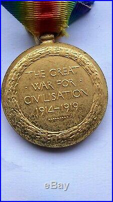 WW1 Casualty Death Plaque and Pair Serjt John Clarkson 7th Bn Borders Reg Medals