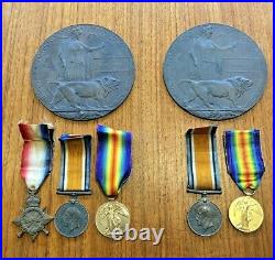 WW1 Casualty Medals Brothers Knox Gordon Highlanders & R. A. New Deer Aberdeen