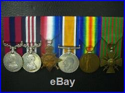 WW1 DCM MM CdG 1/6TH TERRITORIAL BATT. NORTHUMBERLAND FUSILIERS MEDAL GROUP