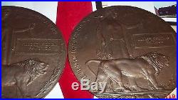 Ww1 Death Plaques And Medal To Three Brothers