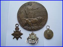 WW1 DEATH PLAQUE & MEDALS, KIA 1st DAY OF SOMME, CSM 8th Bn EAST SURREY REGT