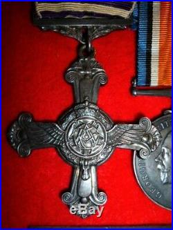 WW1 Distinguished Flying Cross Group of (3) Medals to a DH4 Pilot, RNAS / RAF