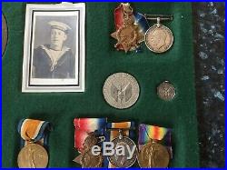 WW1 East Kent Regt, The Buffs Set Of 3 Brothers Medals & Death Plaques Sharp