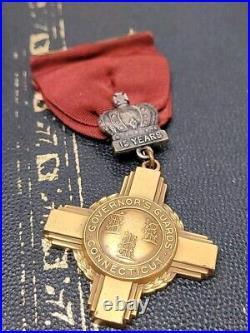 WW1 Era Connecticut Governor's Guards Long Service Medal Earliest Variant 15 Yrs