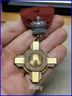 WW1 Era Connecticut Governor's Guards Long Service Medal Earliest Variant 15 Yrs