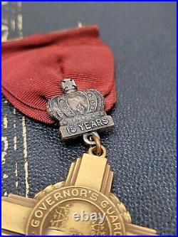 WW1 Era Connecticut Governor's Guards Long Service Medal Earliest Variant 15 Yrs