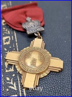 WW1 Era Connecticut Governor's Guards Long Service Medal Earliest Variant 15 Yrs