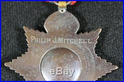 WW1 Era George V British Imperial Service Order Star Medal Named Maker Mark B36