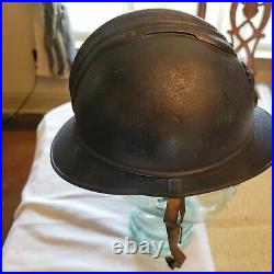 WW1 French Calvary/Infantry with Liner and Strap SEE STORE MORE HELMETS -MEDALS