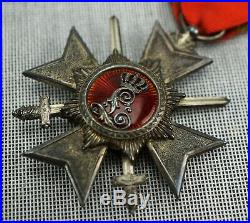 WW1 German Imperial lippe honor cross 4th class swords badge pin medal WW2 vet