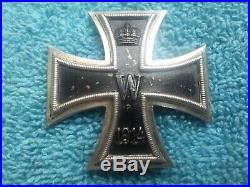 WW1 German Iron Cross 1st Class Prussian Maker Marked KO Medal Badge
