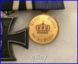 WW1 German Iron Cross Ek2 12 Year Service Medal Badge Ribbon Bar WW2