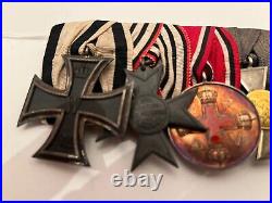 WW1 German Non Combatant Reserve Officer's Medal Bar Red Cross Double Awards