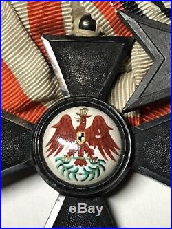 WW1 German/Prussian 3-Place Medal Bar NC Iron Cross, War Aid, Red Eagle Order