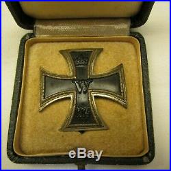 WW1 German Valted Iron Cross 1st class Medal With Box