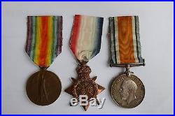 WW1 Group of 3 Medals to CAPT. F. B. BENHAM R. F. A. Killed in Action 1916 NO RES