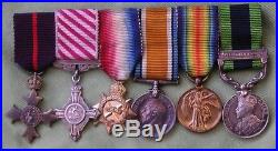 Ww1. & India Service Miniature Medal Group Of 6. (o. B. E. I918 A. F. C. I. G. S. M.)