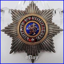WW1 Imperial German Hessen Order medal Golden Lion enamel breast star badge pin