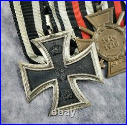 WW1 Imperial German pin cross badge medal uniform WW2 Vet iron parade ribbon bar