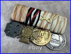 WW1 Imperial German pin cross badge medal uniform WW2 Vet iron parade ribbon bar