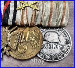 WW1 Imperial German pin cross badge medal uniform WW2 Vet iron parade ribbon bar