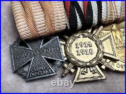 WW1 Imperial German pin cross badge medal uniform WW2 Vet iron parade ribbon bar