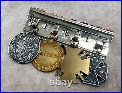 WW1 Imperial German pin cross badge medal uniform WW2 Vet iron parade ribbon bar