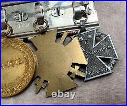 WW1 Imperial German pin cross badge medal uniform WW2 Vet iron parade ribbon bar