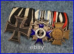 WW1 Imperial German pin iron cross badge medal WW2 enamel ribbon bar war uniform