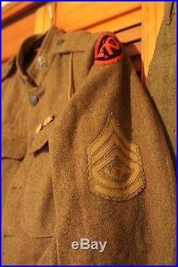 WW1 Infrantry Uniform 106 Unit g, WithPatches & Medal, Bundle Lot-Collectible