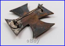 WW1 Iron Cross EK brass core pin medal badge Imperial WW2 German uniform award
