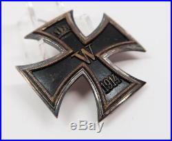 WW1 Iron Cross EK brass core pin medal badge Imperial WW2 German uniform award