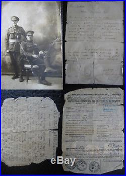 WW1 MILITARY MEDAL GROUP WITH CITATION POSTCARDS ETC CHESHIRE AND WARWICKS REGTs