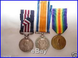 WW1 Medal Group Militry Medal 202097 Pte A. D. COOK 1st Northumberland Fus