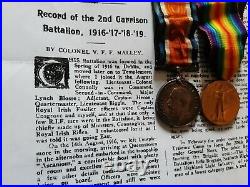 WW1 Medal Pair Northern Ireland Belfast-Bangor Officer Captain Royal Irish Fus