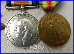 WW1 Medal Set Awarded To 1546 Pte H. Brown Notts & Derby Regt