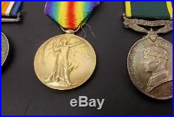 WW1 Medal Set Inc. Territorial Efficiency Medal Awarded To Reginald Ashton