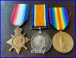 WW1 Medal Trio Killed in Action 1st July 1916 1st Day Somme Warwickshire