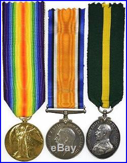 WW1 Medal Trio Victory, War, Territorial Force Efficiency Medals And Other Items