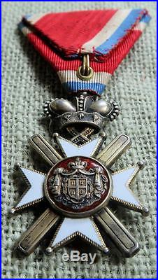 WW1 Medal award military pin Merit enamel Serbia Order the Cross of Takovo badge