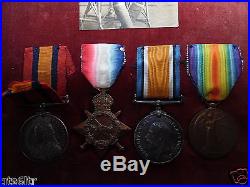 WW1 Medal group 13685 Pte W. DOXSEY. R. WAR. R. QSA Royal Warwickshire Regiment