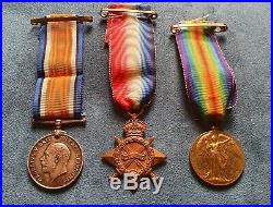 WW1 Medals Trio + Death Plaque George Arthur Ashfield. Royal Navy Resvs 2493